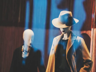 Female mannequins in a fashion store